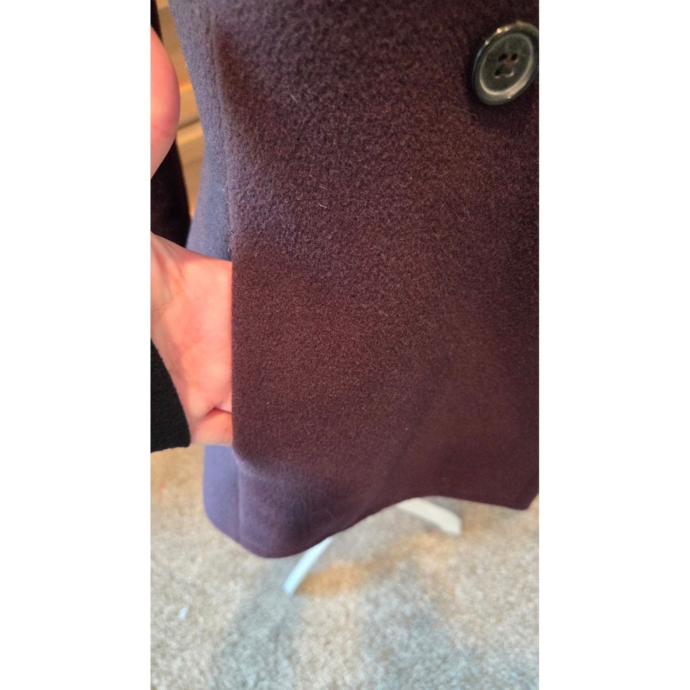 Brooks Brothers Pea Coat Wool Blend Double Breasted Tailored Purple Classic 10 - Picture 11 of 16
